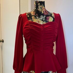 Elegant Red Women's Top